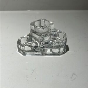 Partylite Elegant Clear Glass Candle Holder